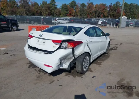 2012 Hyundai Elantra Gls from USA, damaged, VIN 5NPDH4AE1CH108601